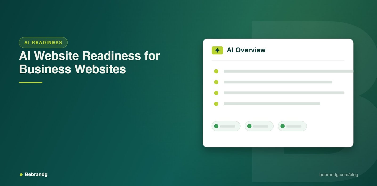 Bebrandg article about search & ai readiness