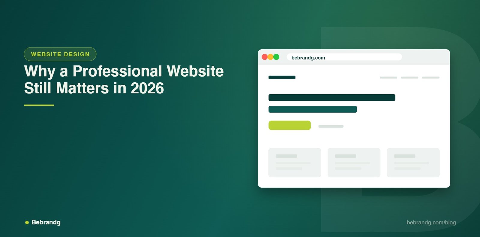 Bebrandg blog article on professional business websites