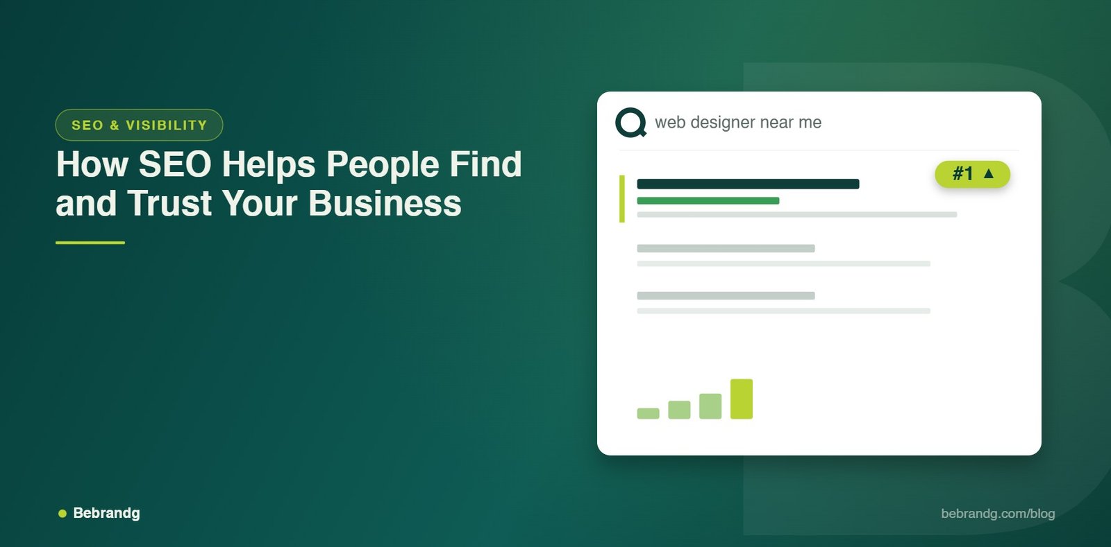 Bebrandg blog article on SEO and business trust