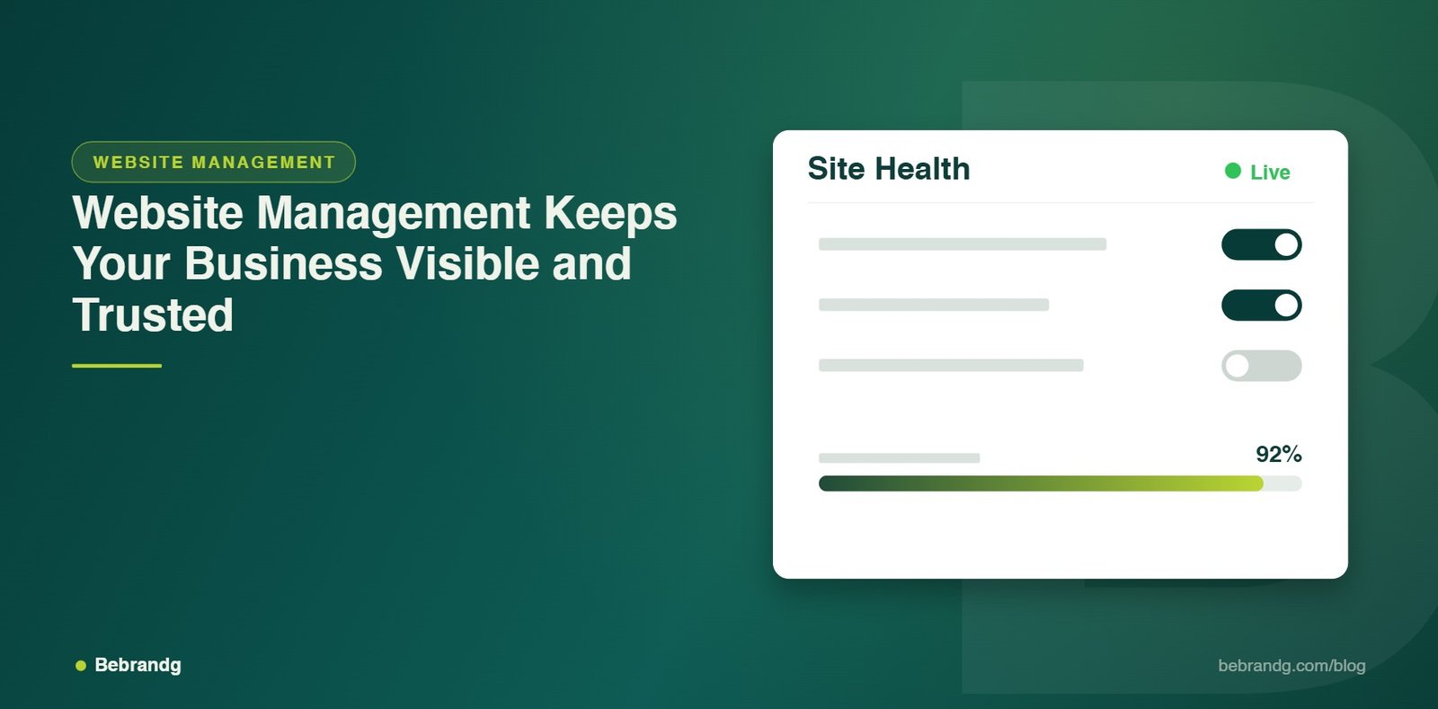 Bebrandg article on website management and online trust