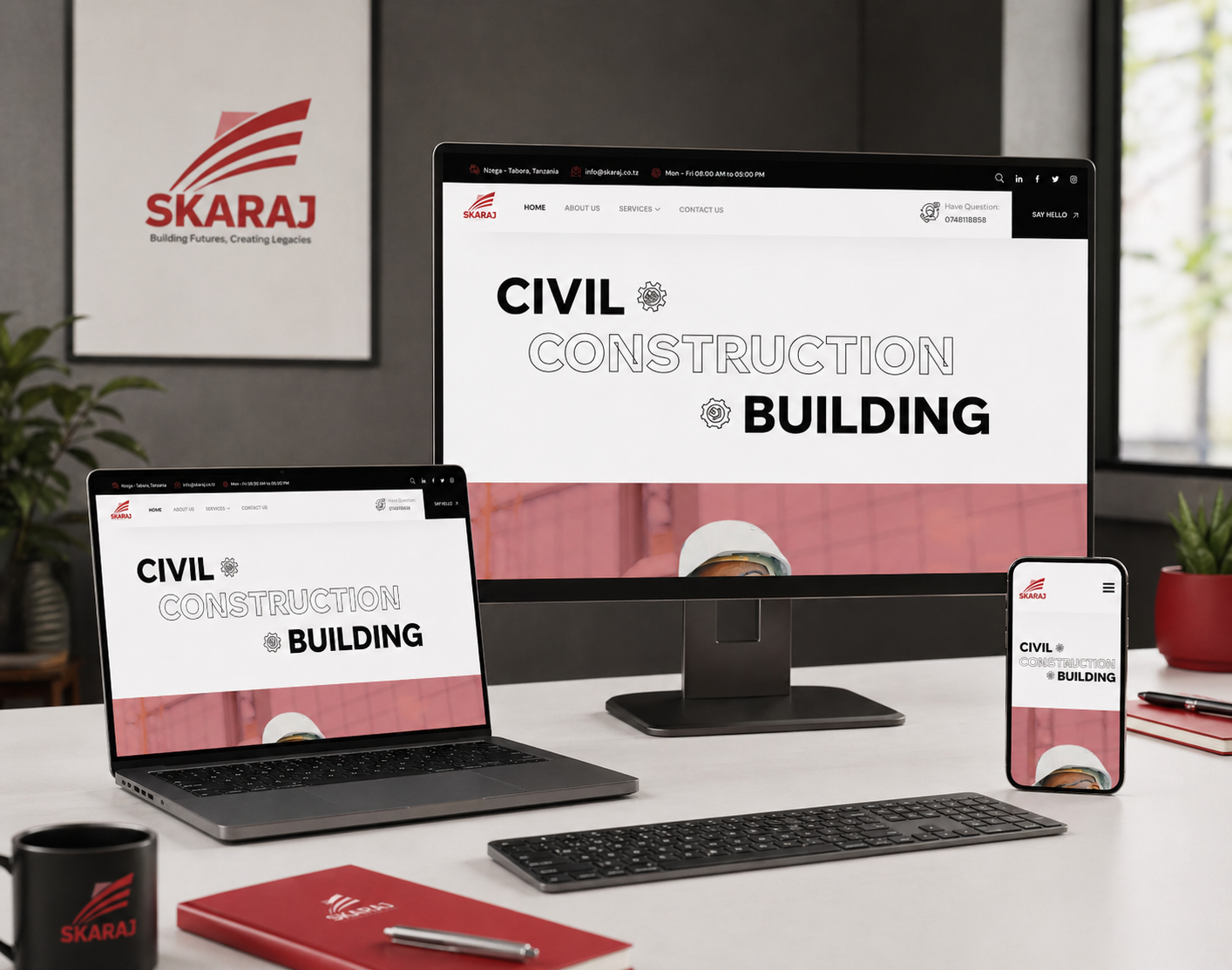 Bebrandg project Skaraj responsive website preview